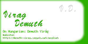 virag demuth business card